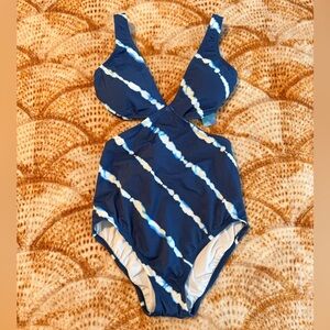 Women's Cut Out One Piece Swimsuit - Beach Betty by Miracle Brands NWT